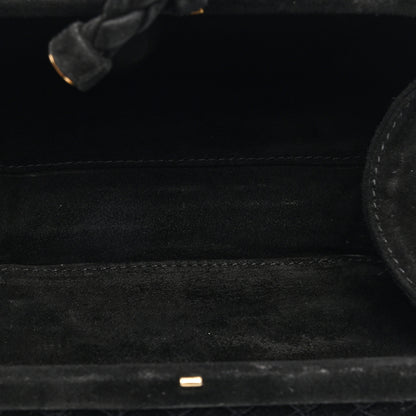 Bottega Veneta Velvet Intreccio Knot Clutch Black 5 of 9