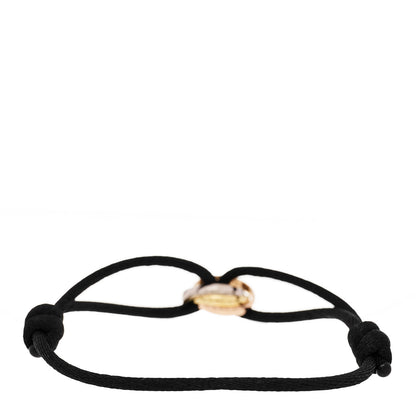 Cartier 18K Pink Yellow White Gold Trinity Adjustable Cord Bracelet Black 2 of 4