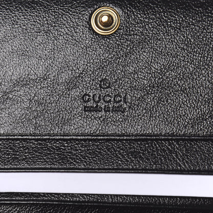 Gucci Azalea Calfskin Matelasse Diagonal Patchwork Torchon GG Marmont Card Case Wallet Black Beige Romantic Cerise 6 of 7