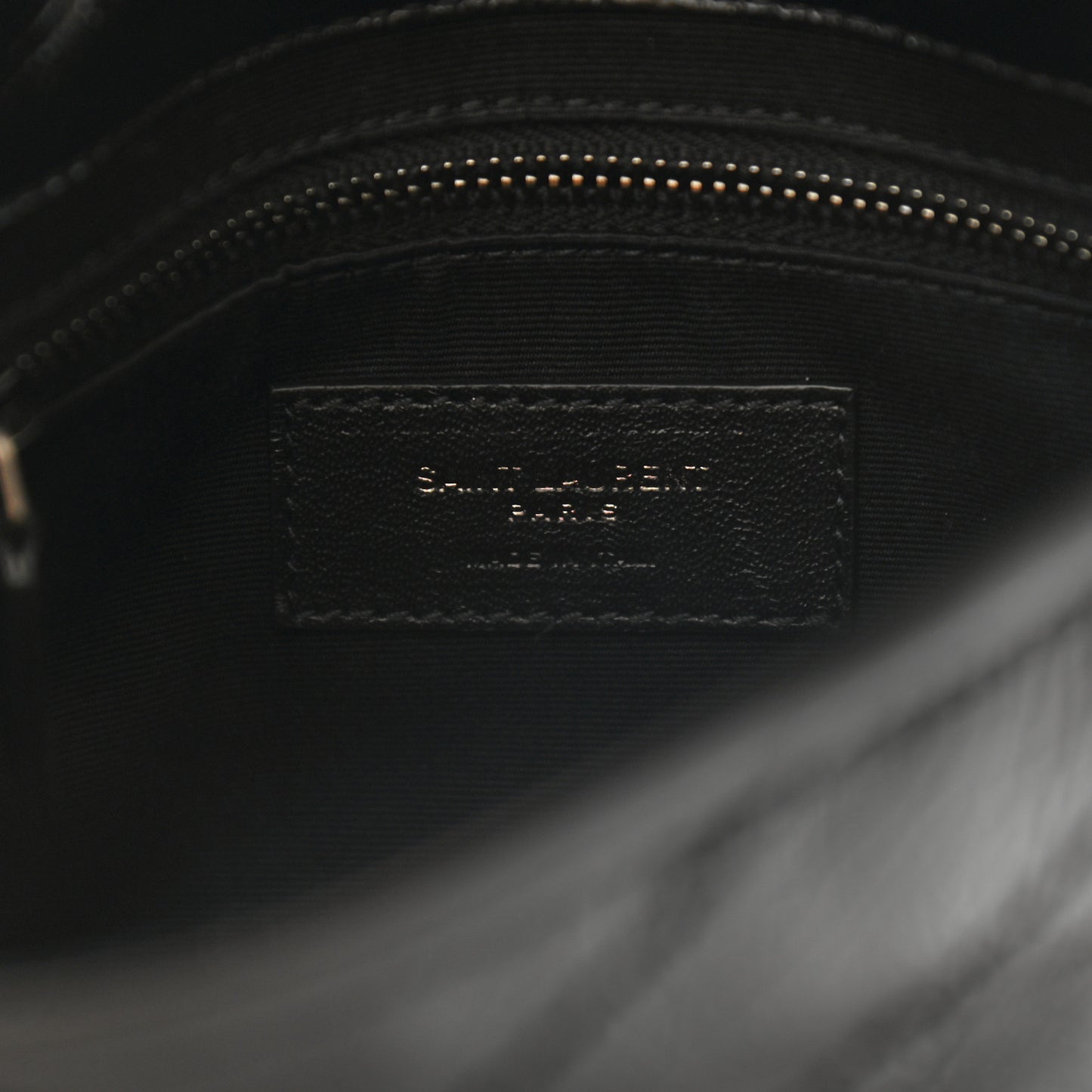 Crinkled Calfskin Matelasse Monogram Niki Chain Wallet Black