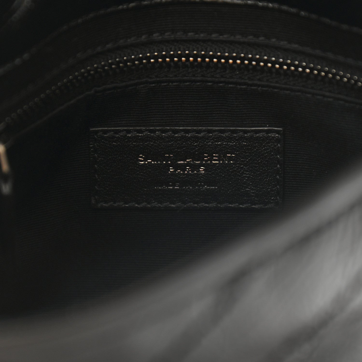 Saint Laurent Crinkled Calfskin Matelasse Monogram Niki Chain Wallet Black 6 of 10
