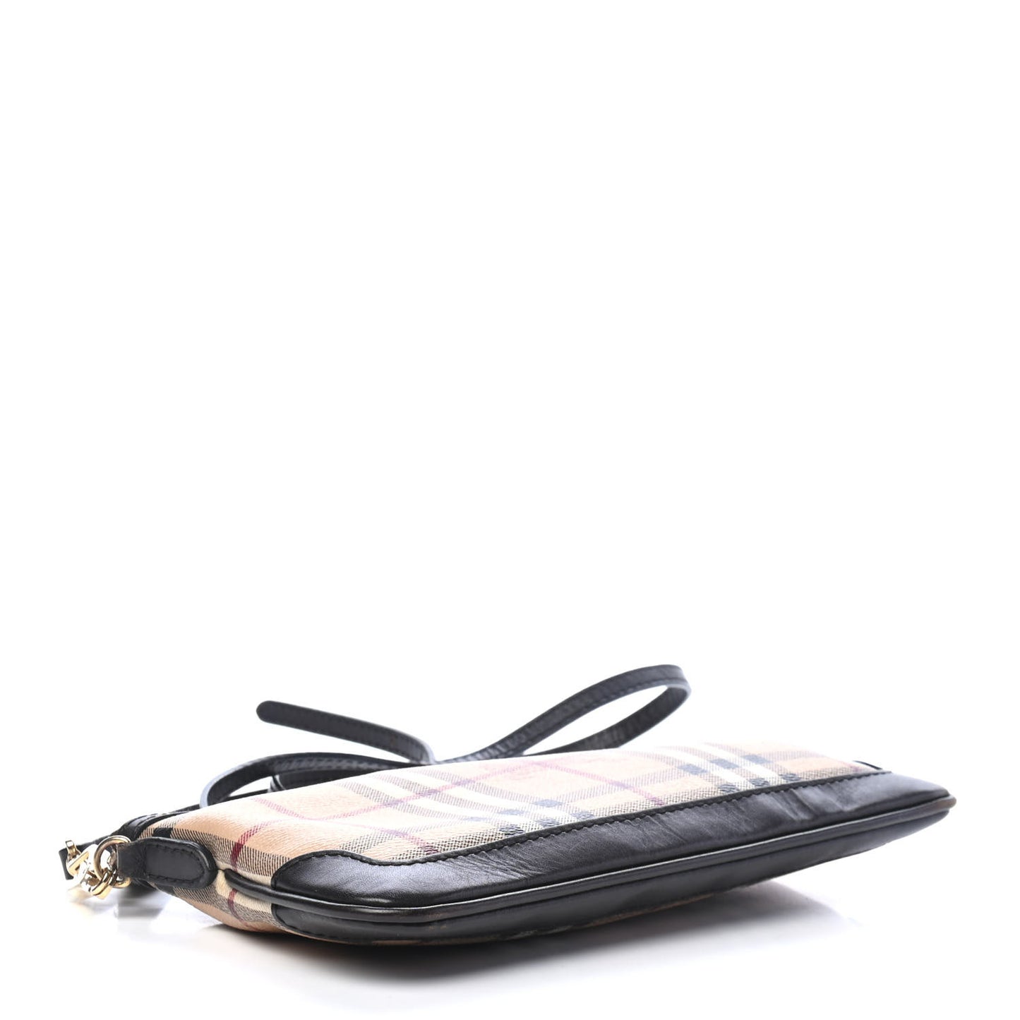 Haymarket Check Small Peyton Crossbody Clutch Bag Chocolate