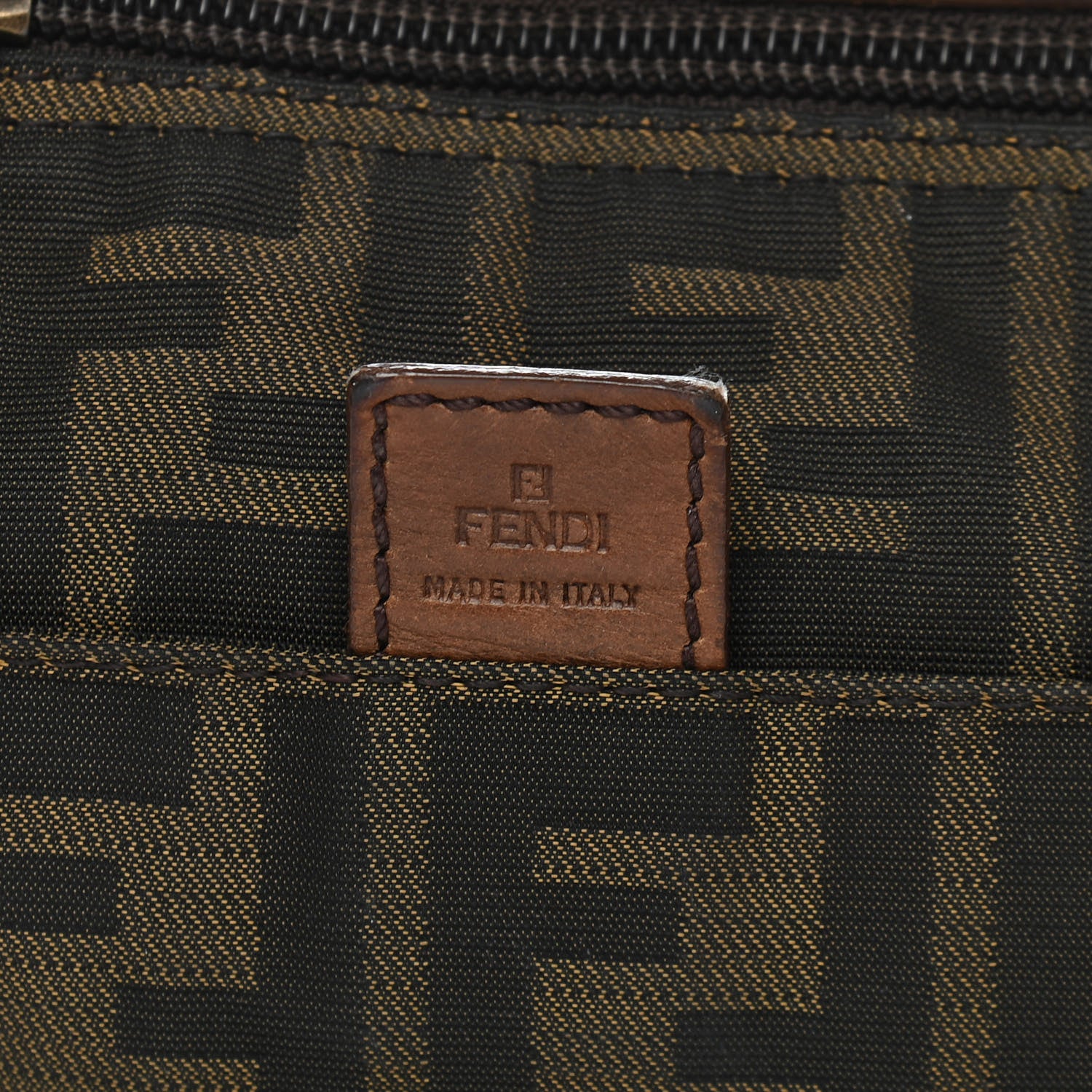 Fendi Zucca Vitello Patchwork Belt Bag Tobacco Sabbia 6 of 11