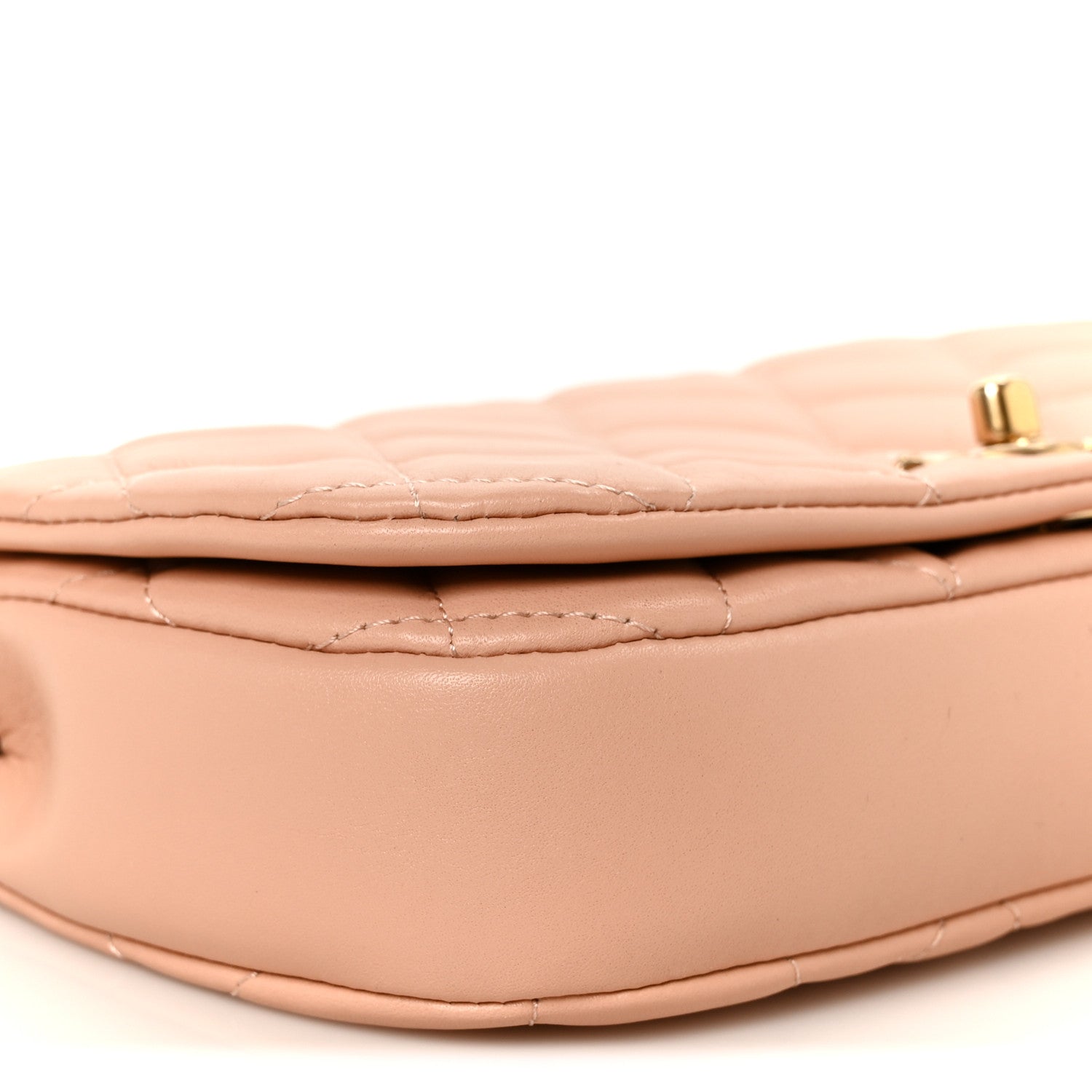 Chanel Calfskin Quilted Coco Mail Clutch With Chain Light Pink 9 of 11