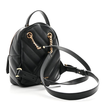 Bulgari Calfskin Matelasse Serpenti Cabochon Backpack Black 4 of 19