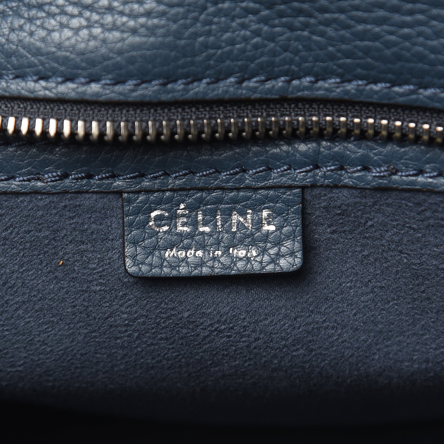 Celine Drummed Calfskin Nano Luggage Orage 6 of 11