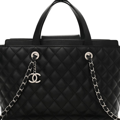 Chanel Calfskin Quilted Large Shopping Tote Black 9 of 14