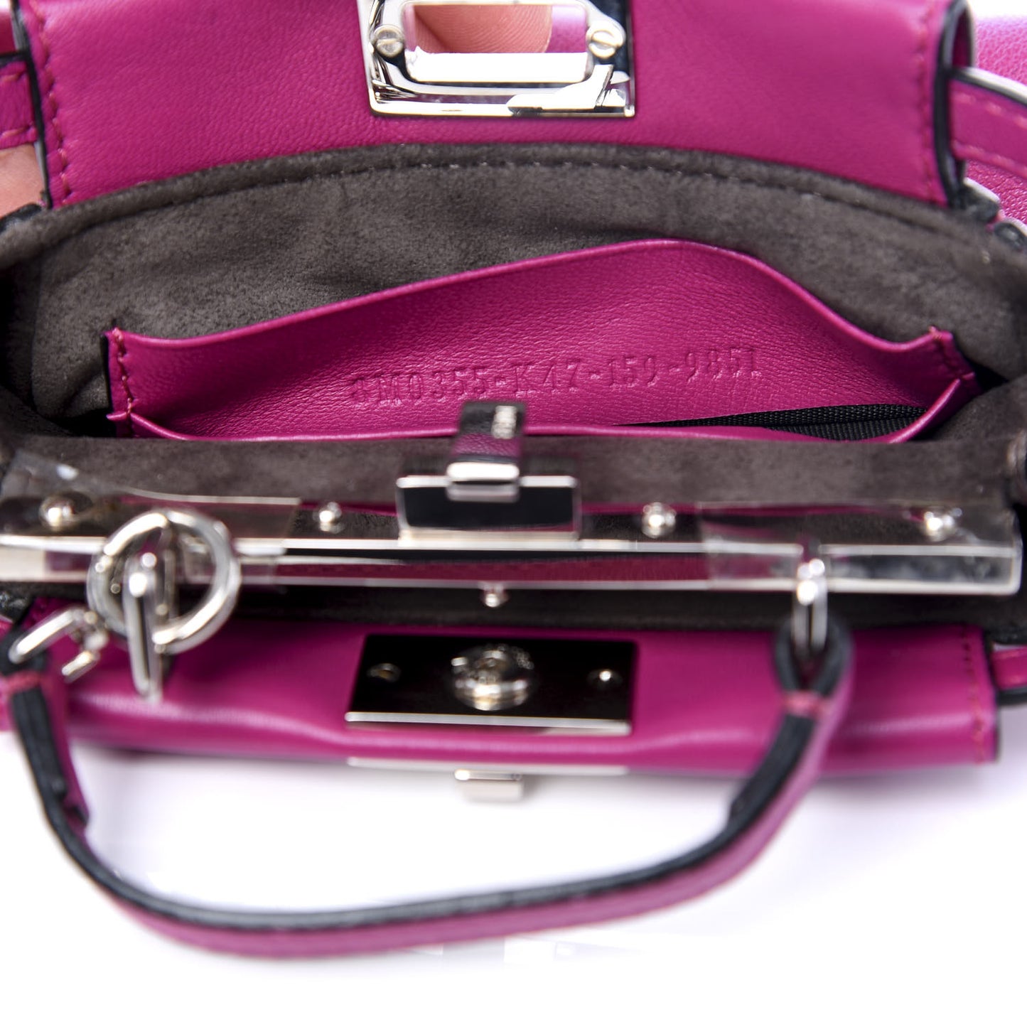 Nappa Micro Peekaboo Iconic Satchel Magenta