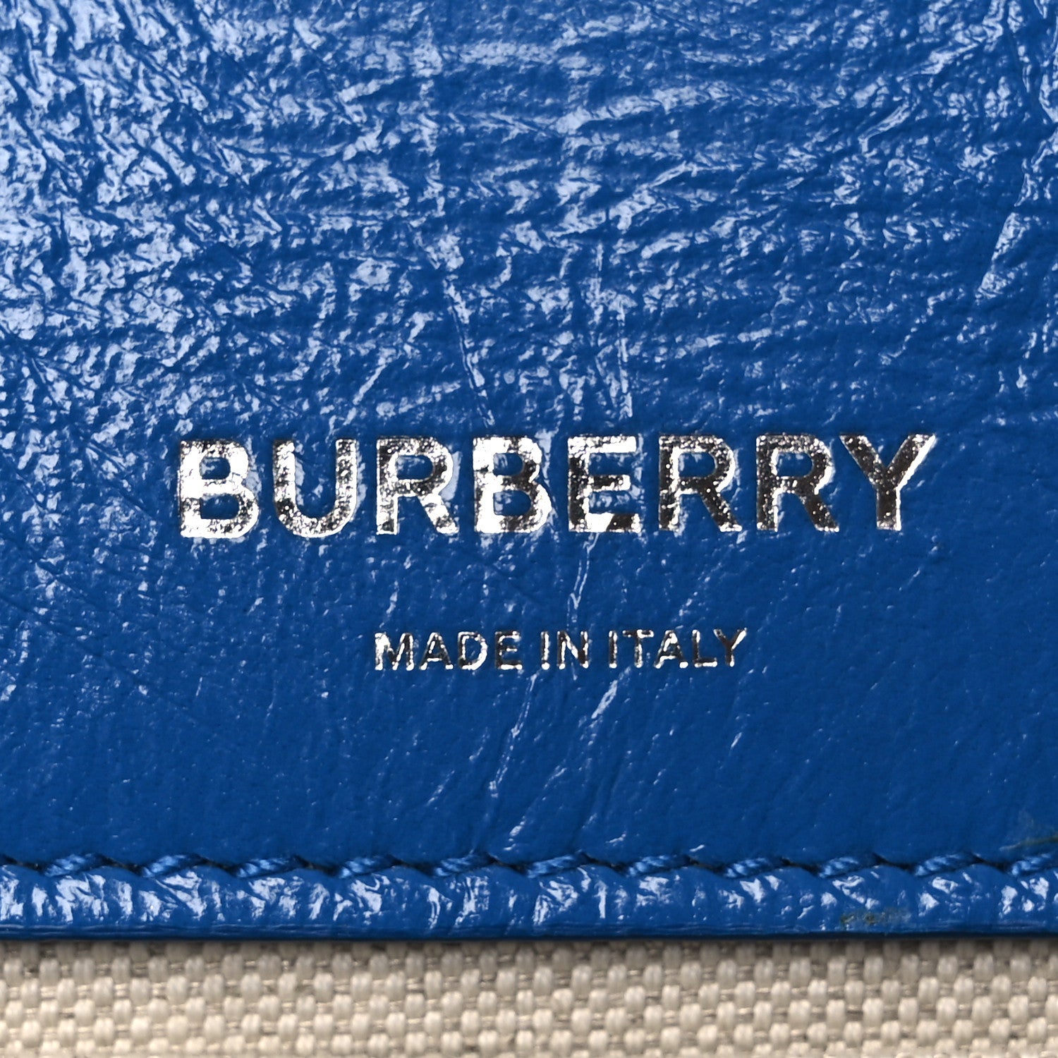Burberry Patent Quilted Resin Chain Small Lola Bag Blue 1849524