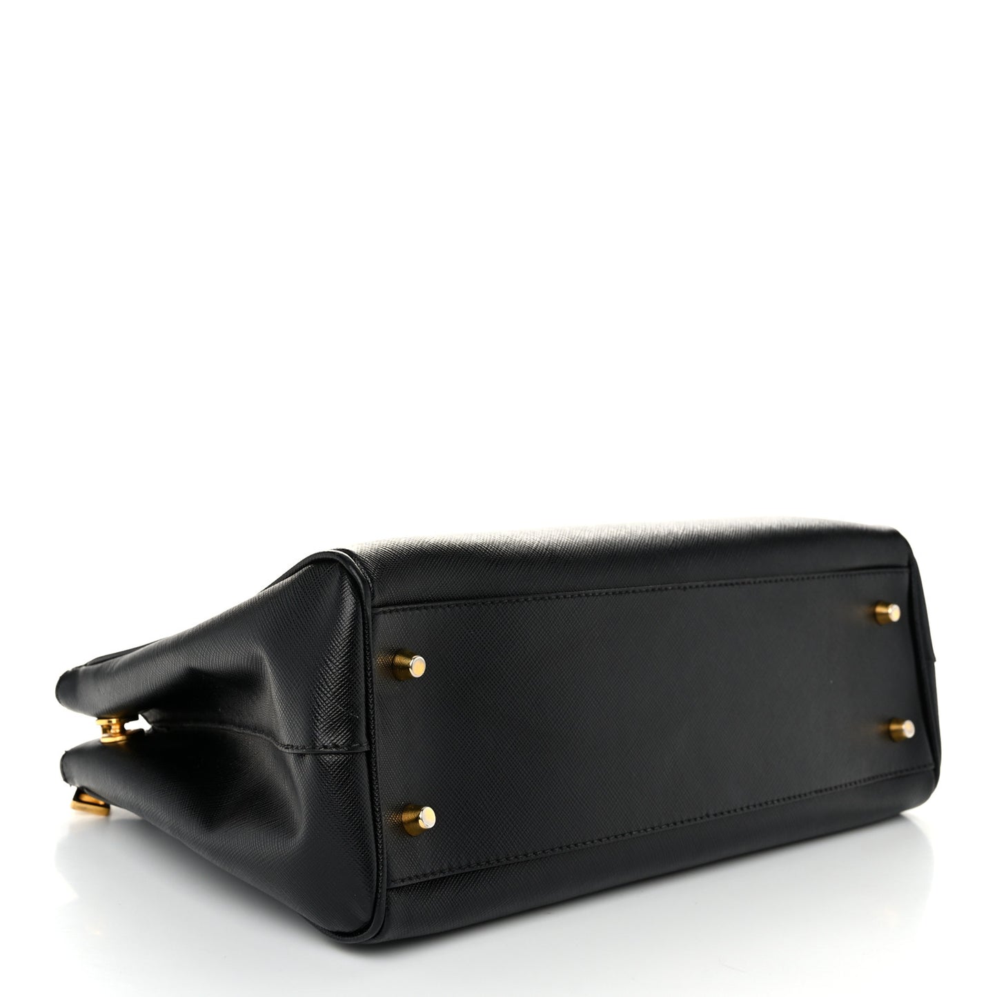 Saffiano Small Galleria Double Zip Tote Black