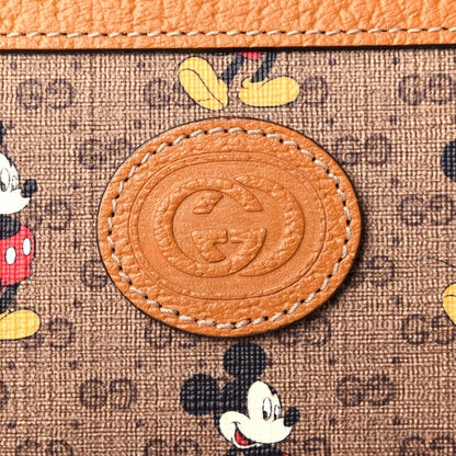 Gucci X DISNEY Mini Vintage GG Supreme Monogram Mickey Mouse Documents Holder Beige Vintage Sun Oil 10 of 10