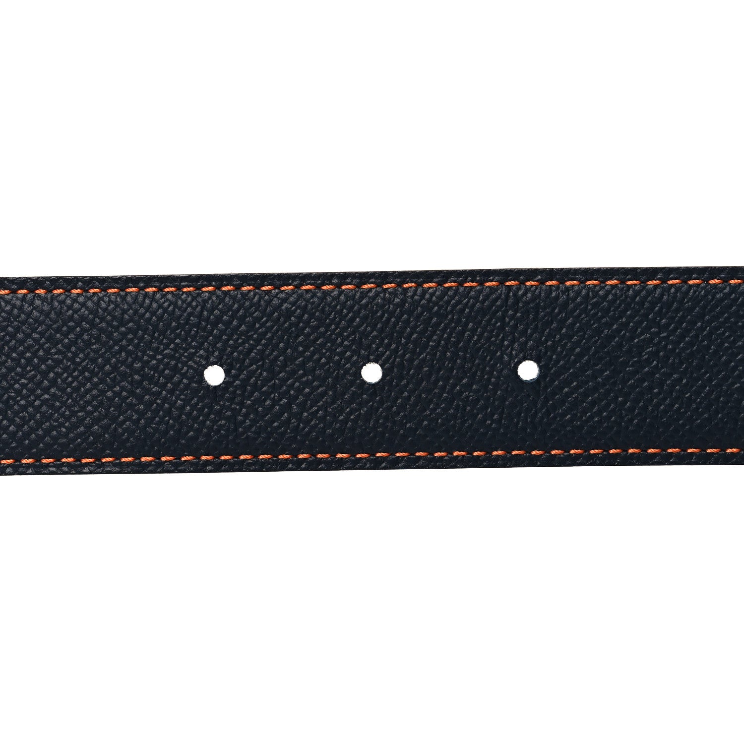 Hermes Epsom Belt 38mm 90 36 Bleu Indigo White Orange 4 of 7