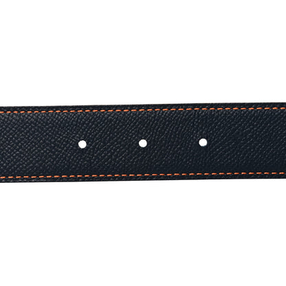 Hermes Epsom Belt 38mm 90 36 Bleu Indigo White Orange 4 of 7