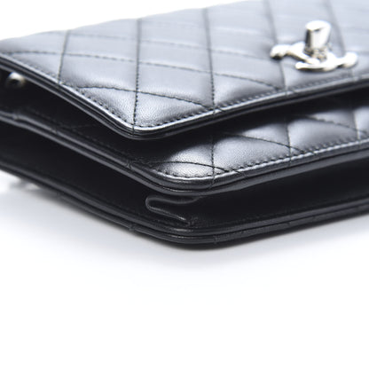 Chanel Lambskin Quilted Trendy CC Wallet On Chain WOC Black 10 of 14