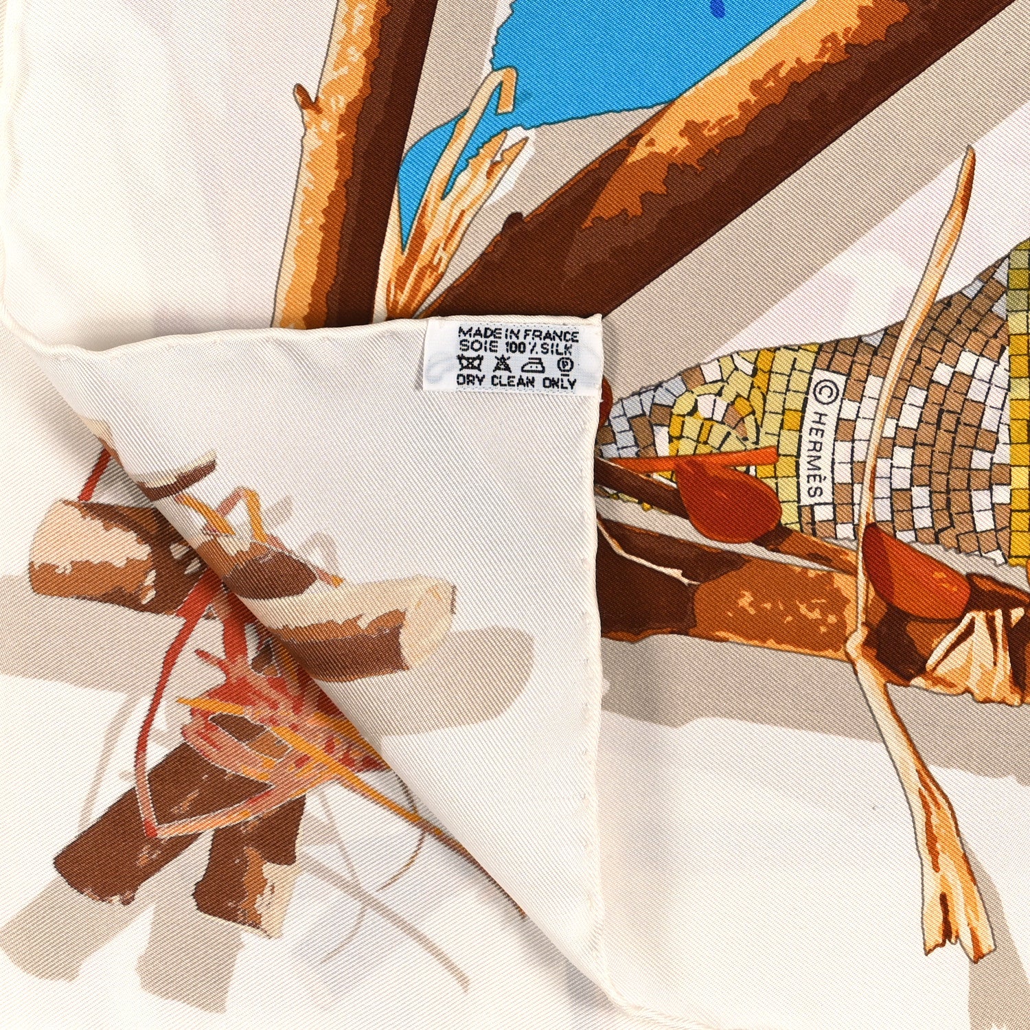 Hermes Silk Le Robinson Chic Scarf 90 3 of 3