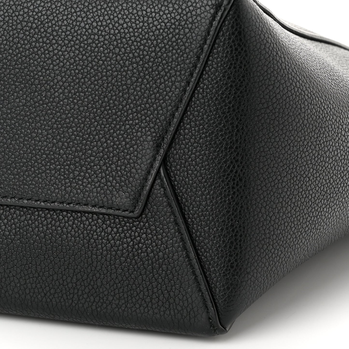 Soft Grained Calfskin Small Sangle Bucket Bag Black
