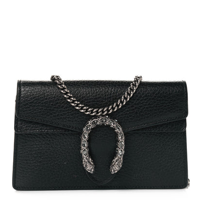 Gucci Calfskin Super Mini Dionysus Shoulder Bag Black 1 of 11