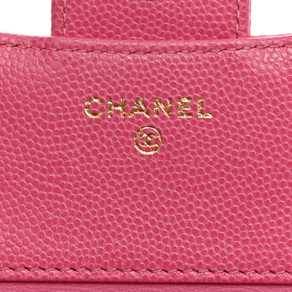 Chanel Caviar Quilted Compact Flap Wallet Pink 6 of 8