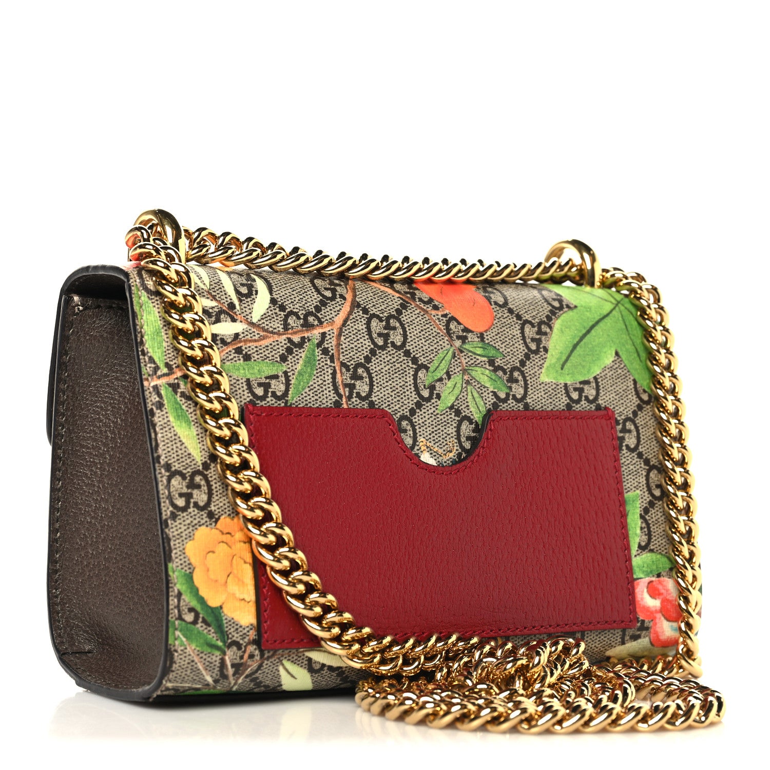 Gucci GG Supreme Monogram Tian Small Padlock Shoulder Bag Beige Multicolor New Acero 3 of 10