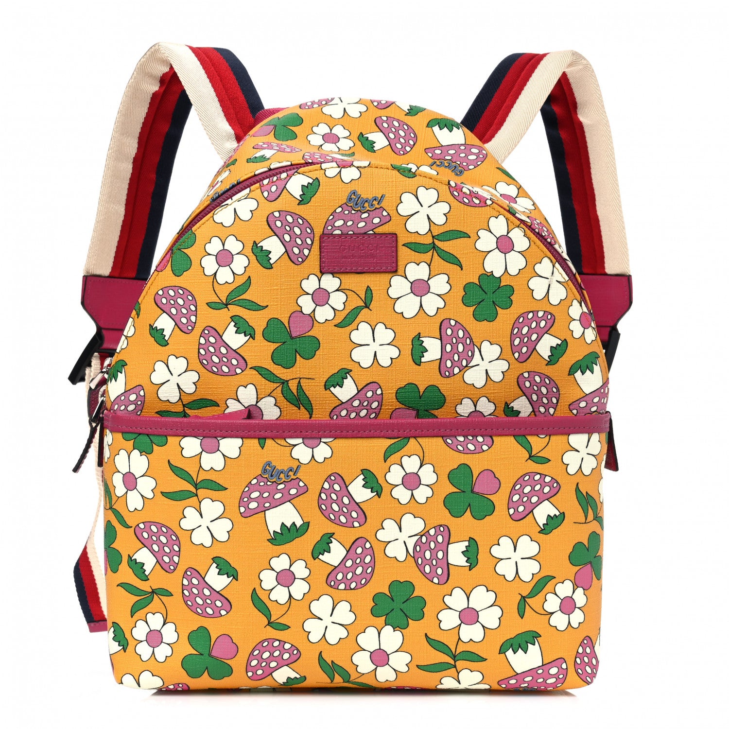 Gucci Canvas Childrens Flower Mushroom Print Backpack 1 of 6