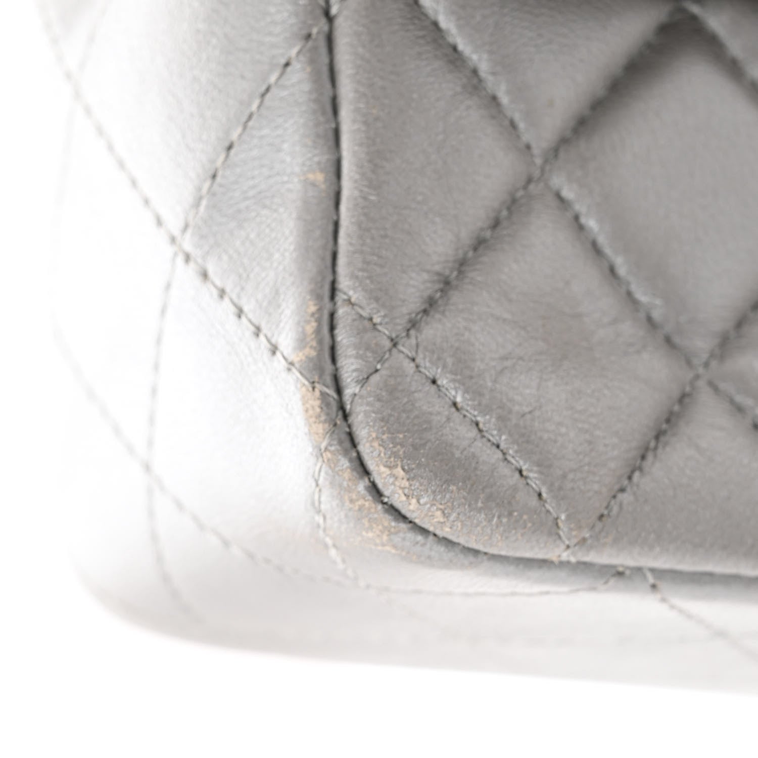 Chanel Metallic Lambskin Quilted Mini Rectangular Flap Silver 14 of 16