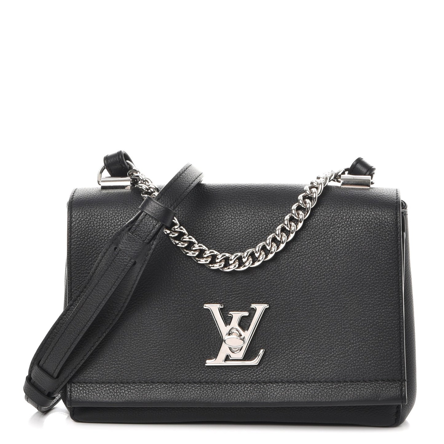 Calfskin Lockme II Chain Bag BB Black