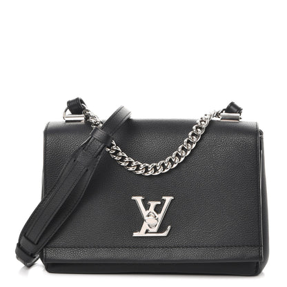 Louis Vuitton Calfskin Lockme II Chain Bag BB Black 1 of 7