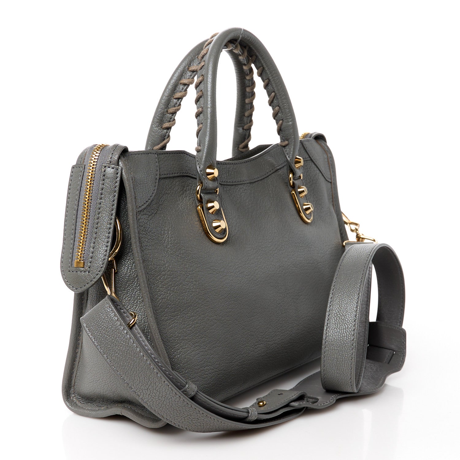 Balenciaga Chevre Gold Metallic Edge Hardware S City Gris Acier 4 of 11