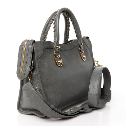 Balenciaga Chevre Gold Metallic Edge Hardware S City Gris Acier 4 of 11