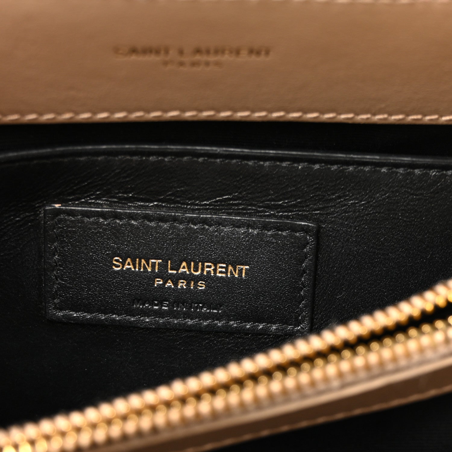 Saint Laurent Calfskin Y Quilted Monogram Small Loulou Chain Satchel Dark Beige 6 of 9