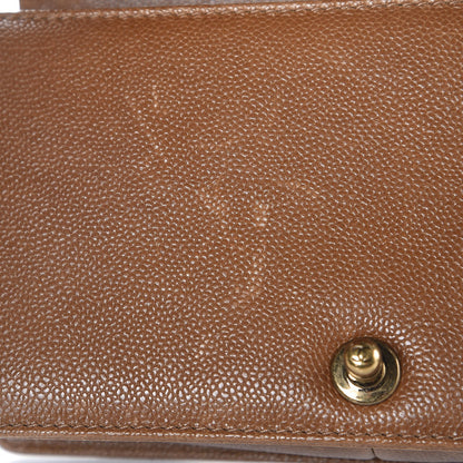 Chanel Caviar Quilted Medium Boy Flap Light Brown 14 of 14