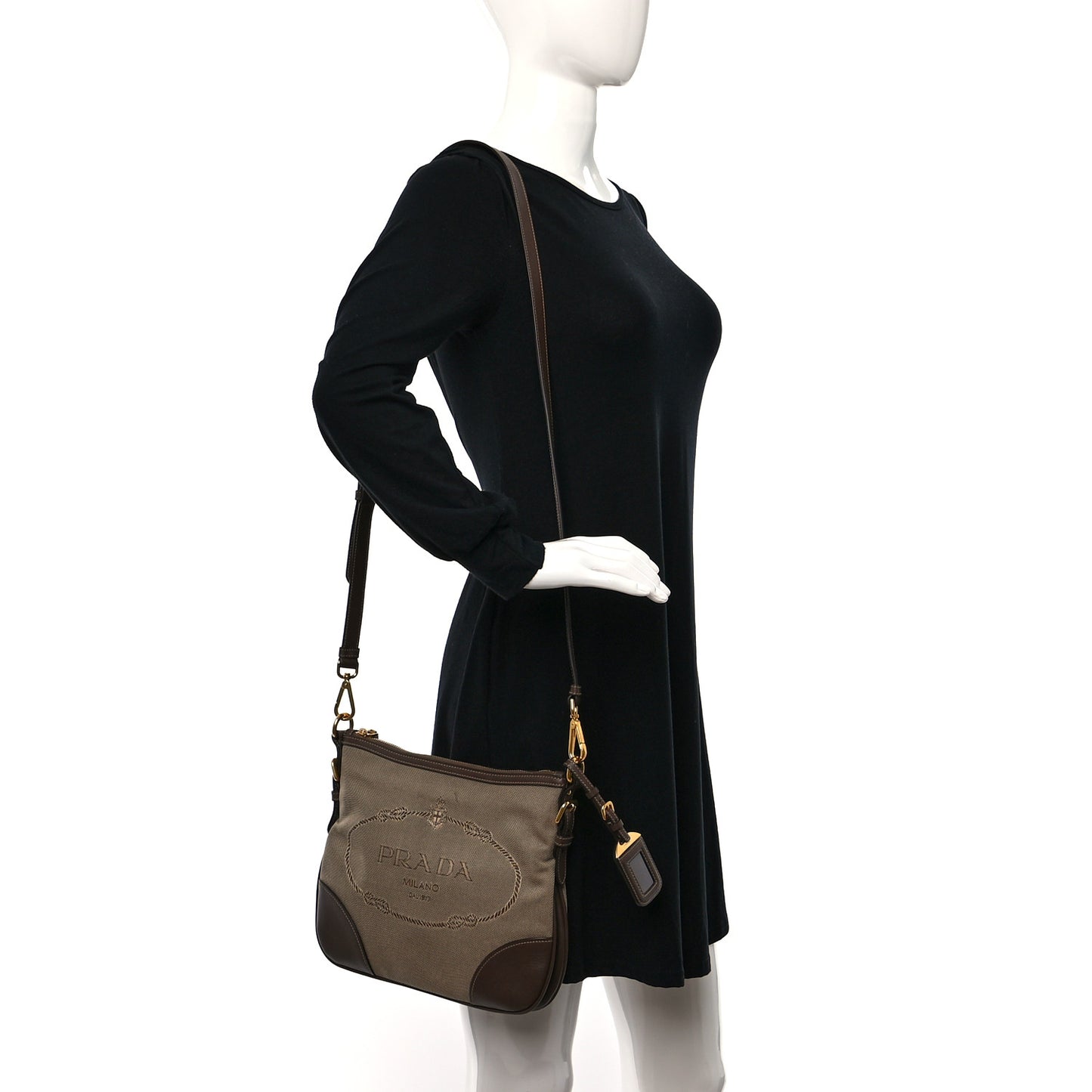Jacquard Logo Small Flat Messenger Bag Corda Bruciato