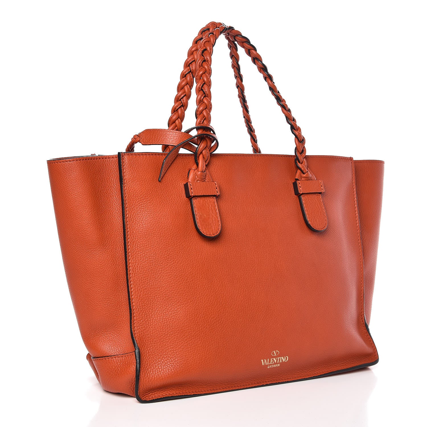 Valentino Garavani Grained Calfskin To Be Cool Tote Orange 4 of 7
