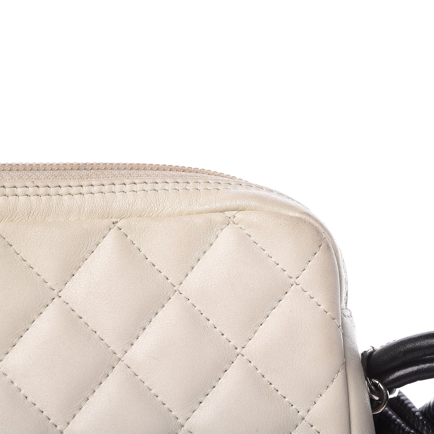 Chanel Calfskin Quilted Medium Cambon Messenger White Black 10 of 16
