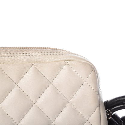 Chanel Calfskin Quilted Medium Cambon Messenger White Black 10 of 16