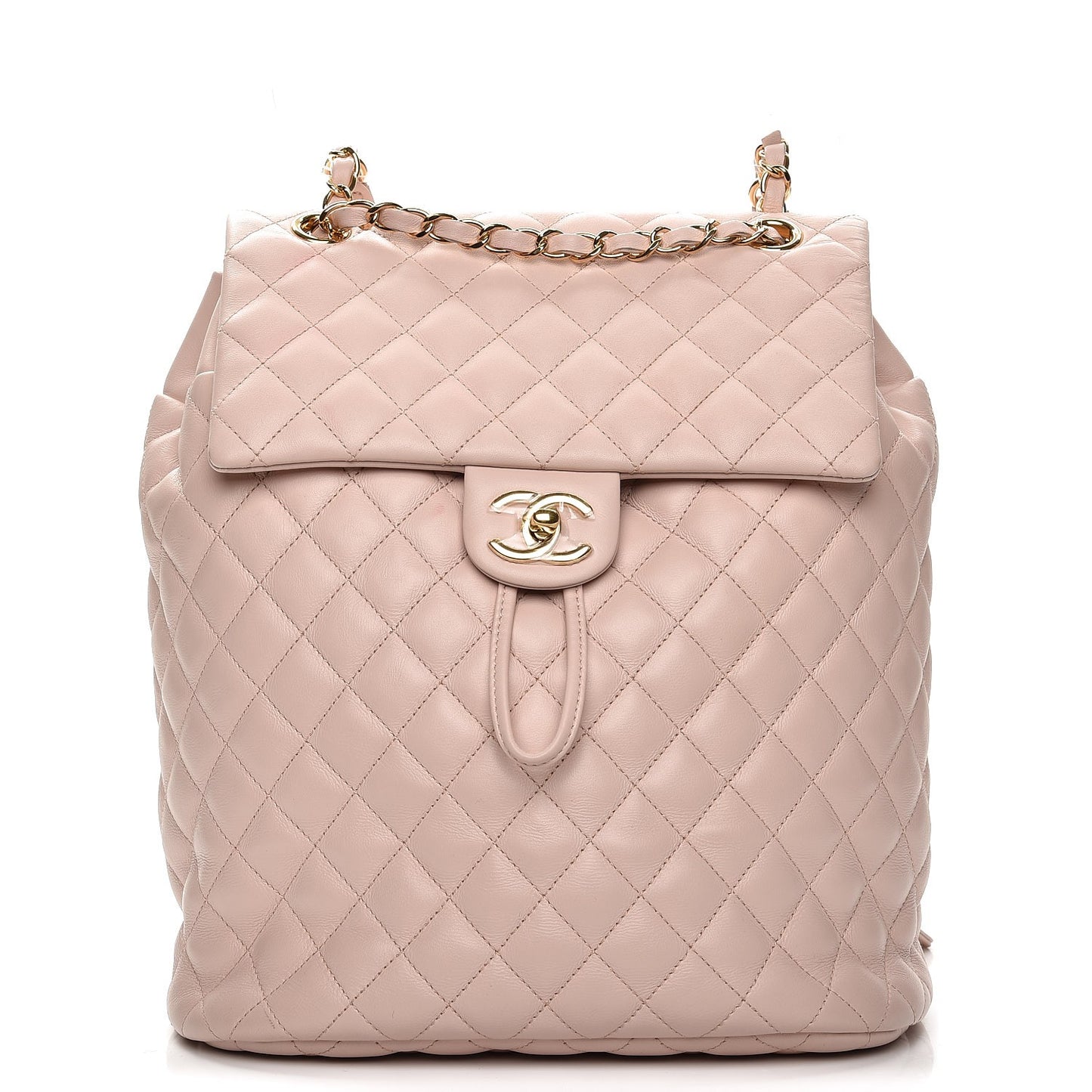 Lambskin Quilted Large Urban Spirit Backpack Light Pink