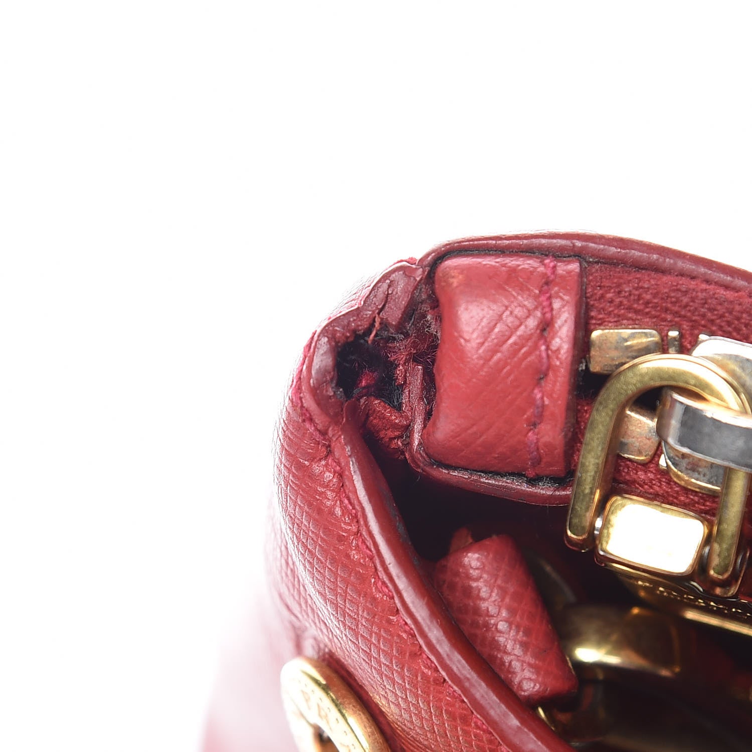 Prada Saffiano Small Galleria Double Zip Tote Fuoco 15 of 26