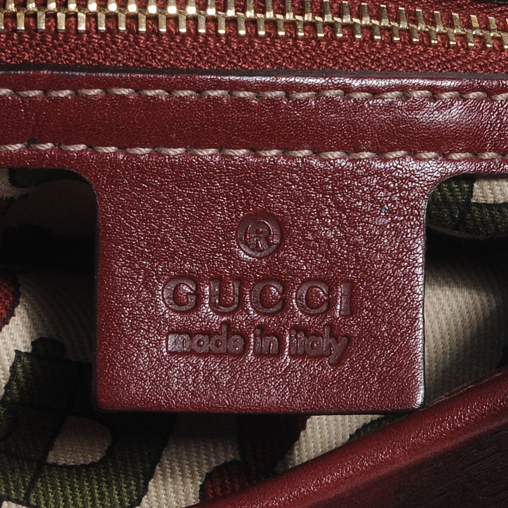 Guccissima Medium Jackie O Bouvier Hobo Dark Red