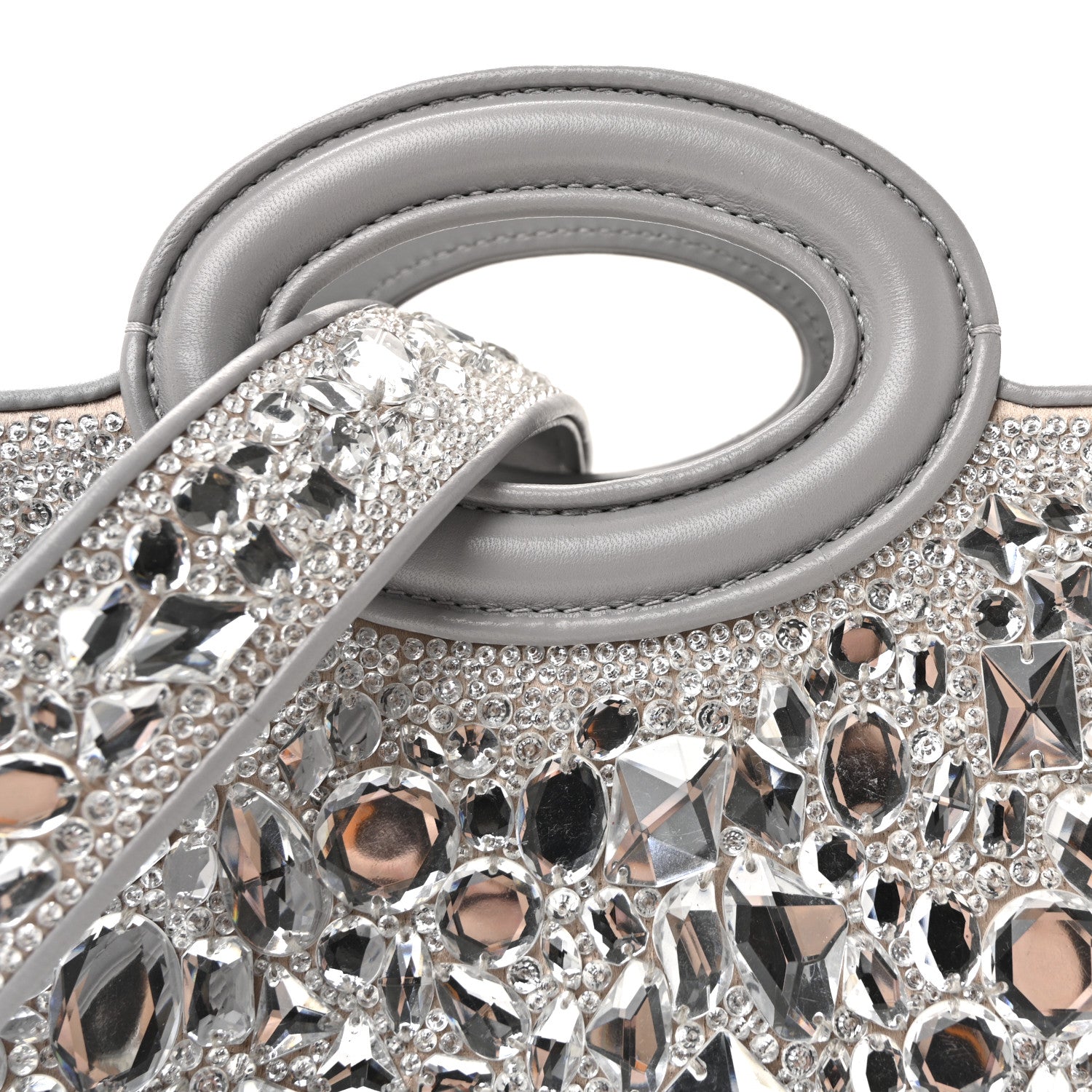 Valentino Garavani Crystal Mini Le Troisieme Shopping Bag Grey 8 of 10
