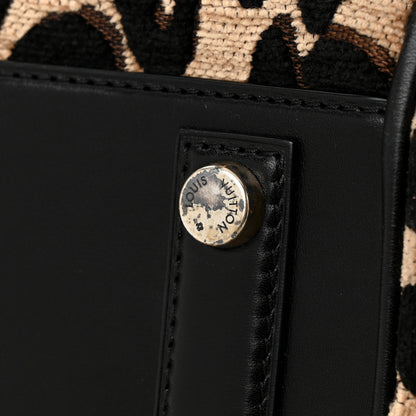 Louis Vuitton Jacquard Velvet Leopard Print Stephen Sprouse North South Bag Black 11 of 11