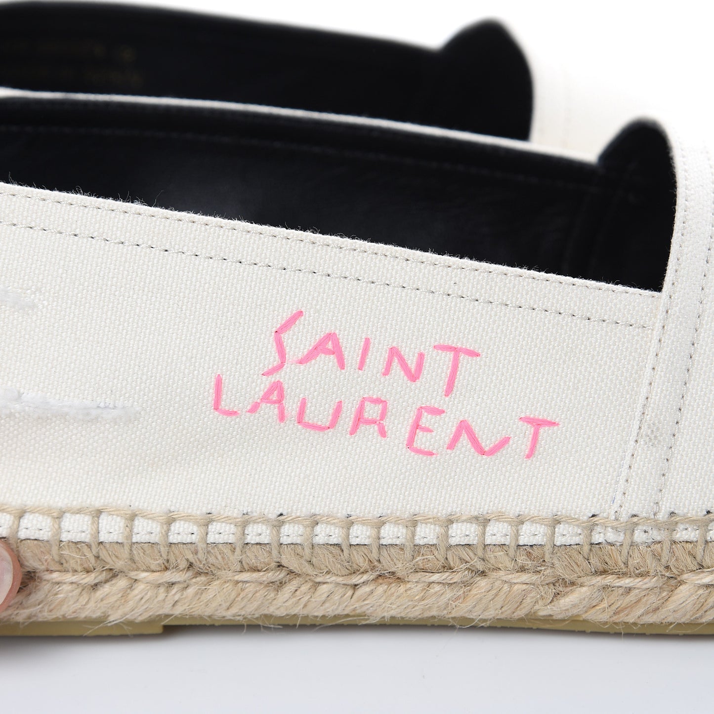 Canvas Elba Logo Embroidered Espadrilles 42 Panna
