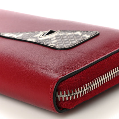 Fendi Vitello Dolce Elaphe Monster Eyes Zip Around Wallet Ribes Naturale 11 of 12