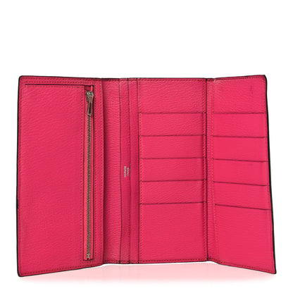 Hermes Chevre Mysore Tri-Fold Bearn Wallet Rose Shocking 5 of 11
