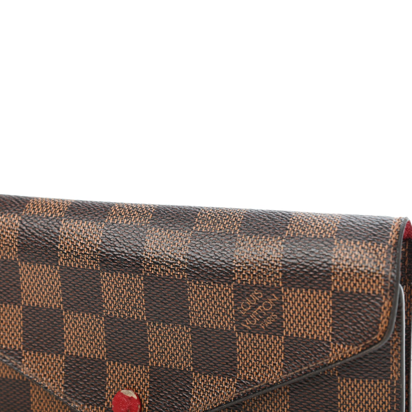 Damier Ebene Josephine Wallet Red