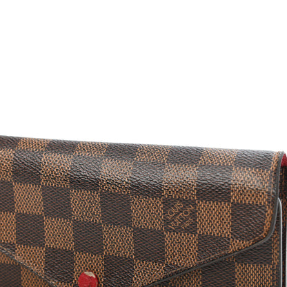 Louis Vuitton Damier Ebene Josephine Wallet Red 10 of 17