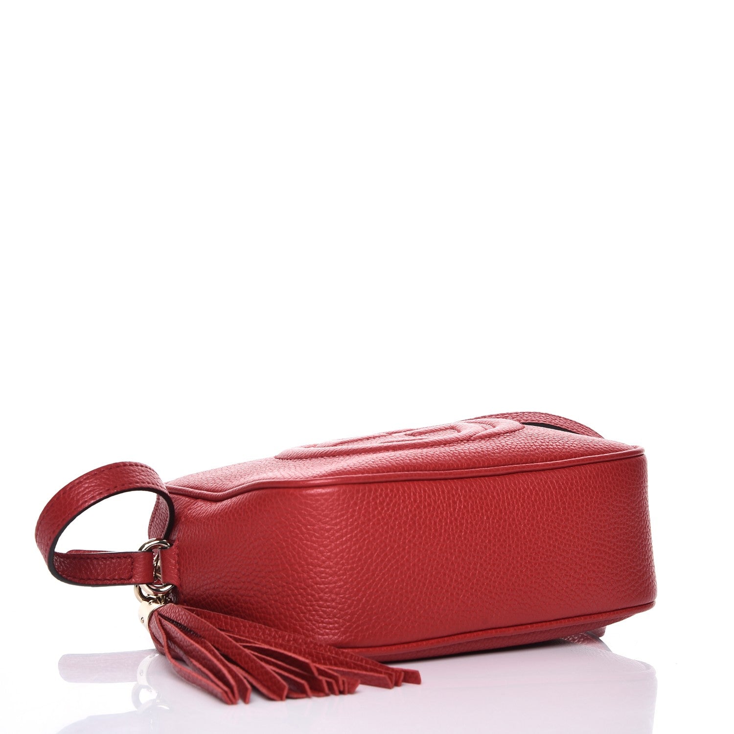 Gucci Pebbled Calfskin Small Soho Disco Bag Vibrant Red 4 of 7