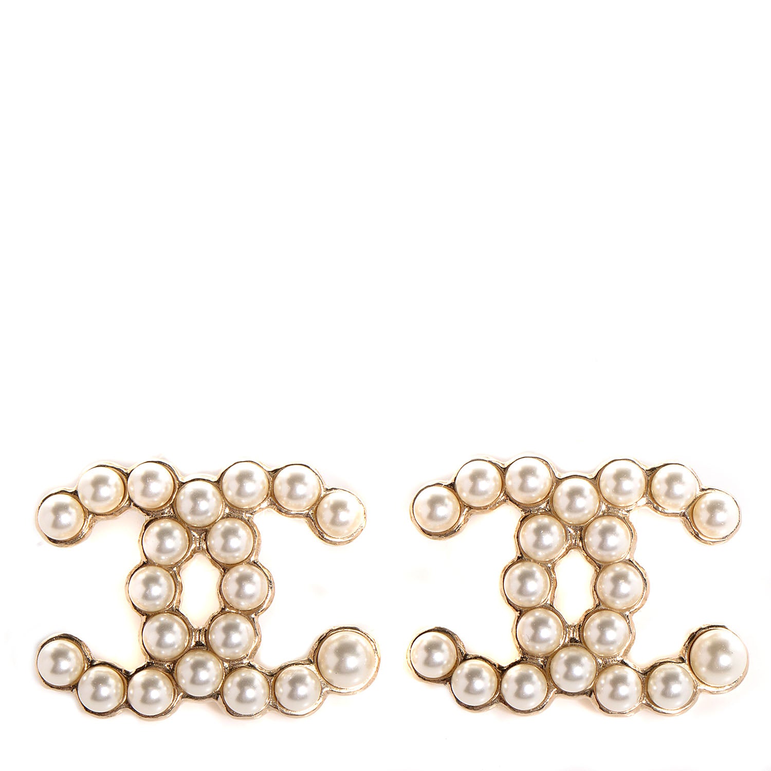 Chanel Pearl CC Earrings Gold 1 of 4
