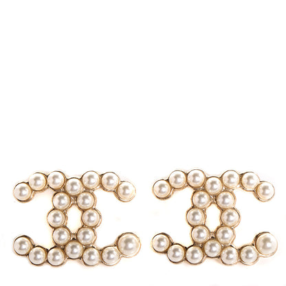 Chanel Pearl CC Earrings Gold 1 of 4