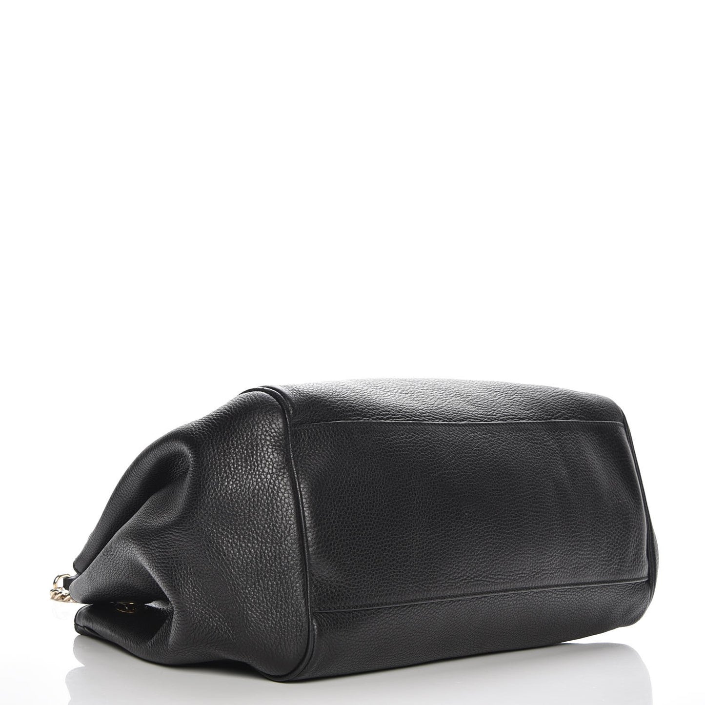 Calfskin Medium Emily Shoulder Bag Black
