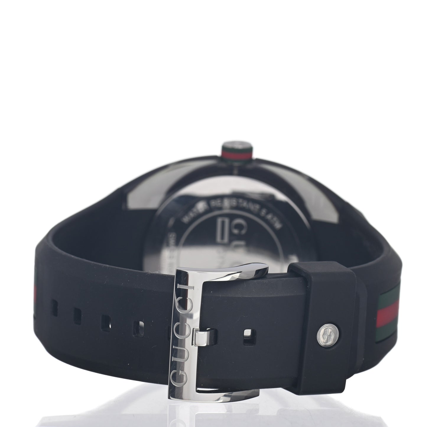 Stainless Steel Rubber 46mm Sync Web Quartz Watch Black